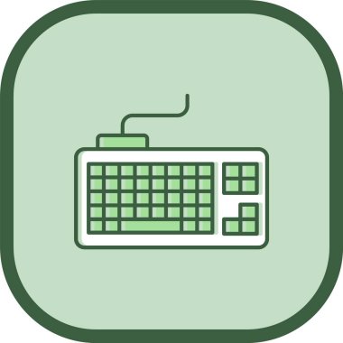 Klavye. Web simgesi vektör illüstrasyonu