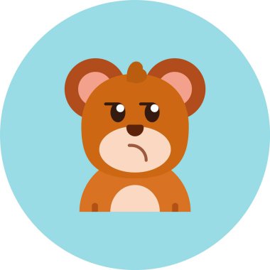 Ayı emoji simgesi, çizgi film tarzı