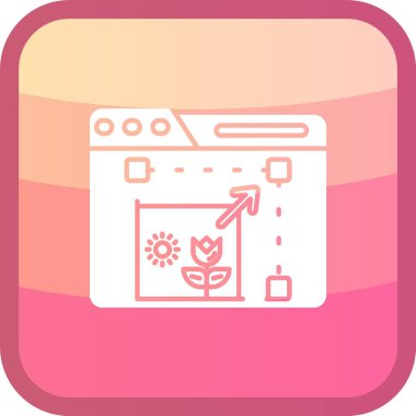 Bir resim simgesinin vektör illüstrasyonu