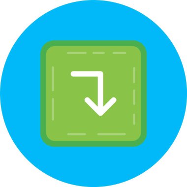 ok yönü simgesi, basit vektör illüstrasyonu