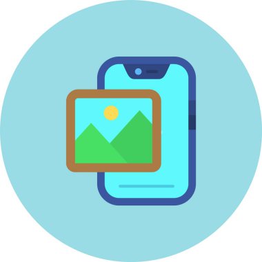 mobil uygulama simgesi düz tasarım