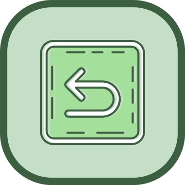 güzel sol ok vektör çizgisi simgesi