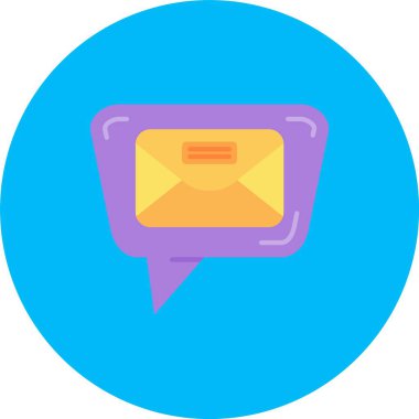 ileti ikonu vektör illüstrasyonu