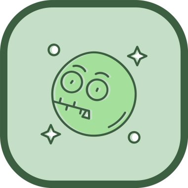 Uzaylı. Web simgesi basit illüstrasyon