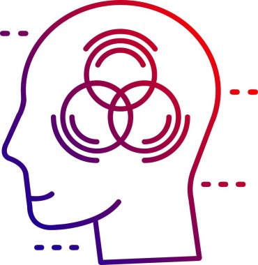 İnsan kafası simgesinin vektör illüstrasyon tasarımı