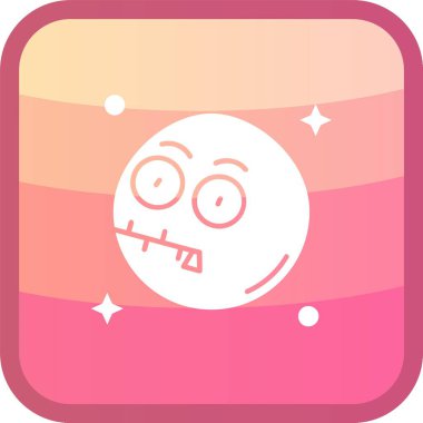 Bir karikatür cadılar bayramı simgesinin vektör çizimi