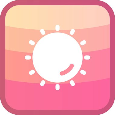 Benzersiz güneş kabartma vektör simgesi