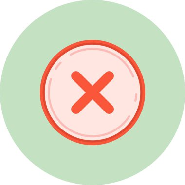 Çapraz simge, vektör çizimi