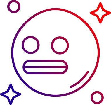 Gülen ikon vektör çizgisi olan eşsiz bir uydu