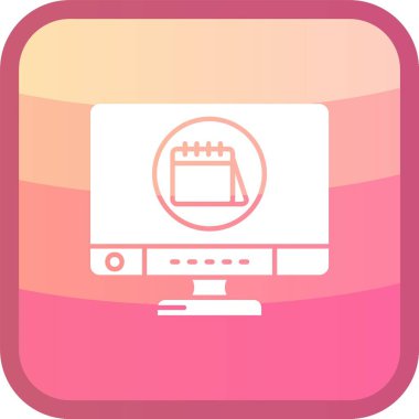 Web simgesi, takvimin vektör illüstrasyonu