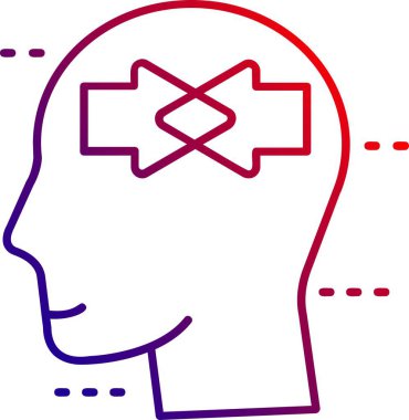 Beyni olan bir adamın vektör çizimi