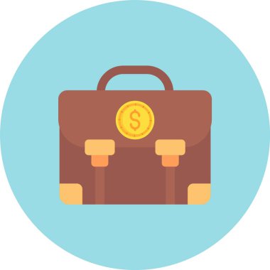 iş evrak çantası simgesi, vektör illüstrasyonu