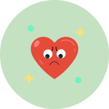 Kalp ikonu vektör illüstrasyonu