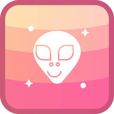 vektör uzaylı simgesi, basit vektör illüstrasyonu