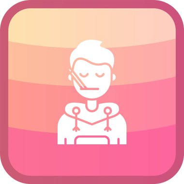 Eşarp simgesi içindeki bir kızın vektör çizimi