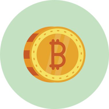 Bitcoins simgesi vektörü web ve mobil uygulama tasarımı için beyaz arkaplanda izole edilmiş, bitcoin sikkeleri logo kavramı