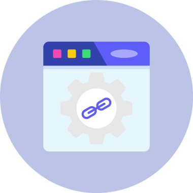 Web tasarım ayarı. Ağ simgesi. Basit resimleme