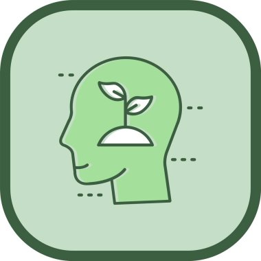 Beyin simgesi, vektör illüstrasyonu