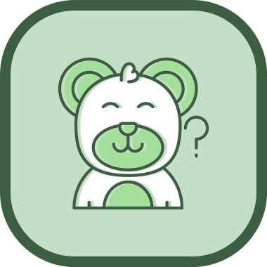 Elinde bebeği olan sevimli bir ayı..