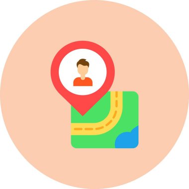 gps konum haritası vektör çizimi