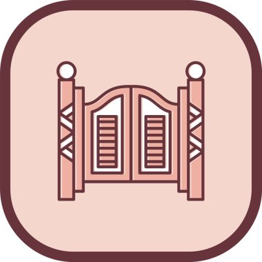 Geçit simgesinin vektör illüstrasyonu