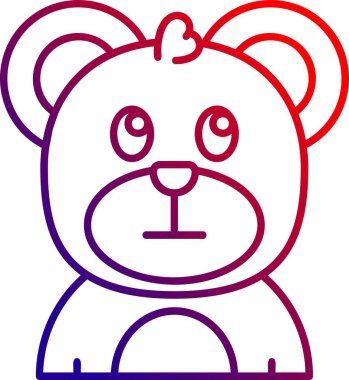 Şirin oyuncak ayı, vektör çizimi.