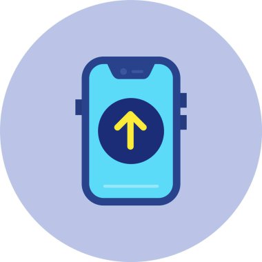 Vektör mobil simgesi, vektör illüstrasyonu