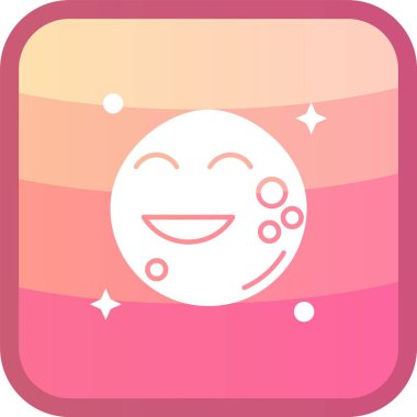 Güneş ve bulutlu ay, vektör simgesi