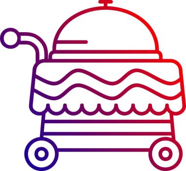 Yemek. Web simgesi basit illüstrasyon