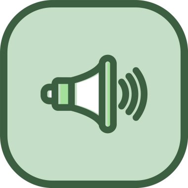 Konuşmacı. Web simgesi basit illüstrasyon