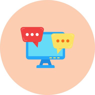 vektör sohbet simgesi, vektör illüstrasyonu