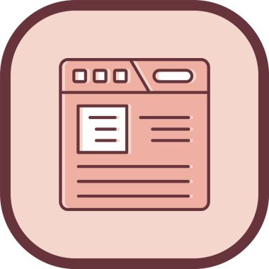 Web sayfası simgesi, vektör illüstrasyonu