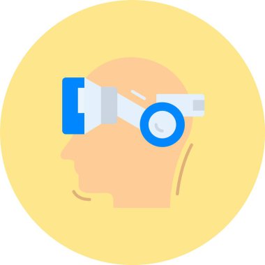 Sanal gerçeklik gözlüğü kullanan adam, vektör illüstrasyon tasarımı