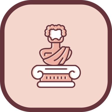 Sütunlu bir binanın vektör simgesi