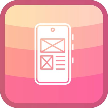 Vektör Mobil simge illüstrasyonu