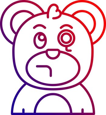 Kızgın surat ve oyuncak ayı.