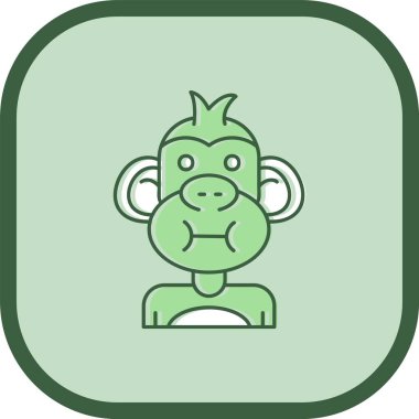 Moda tasarım tarzında bir maymun simgesi. Beyaz arka planda maymun simgesi izole edildi. Zebra vektör simgesi ağ için basit ve modern düz sembol.