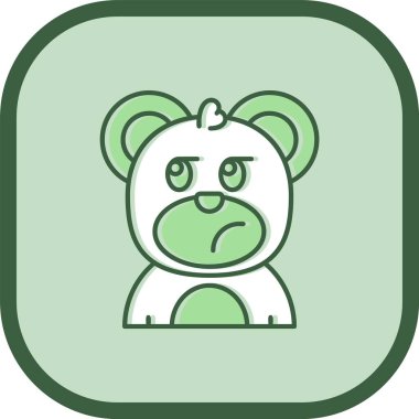 Yeşil gözlü sevimli oyuncak ayı.