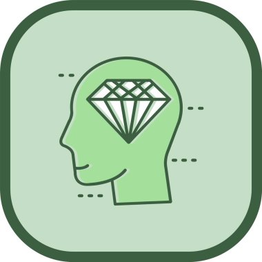 Glifi vektör simgesi olan güzel elmas