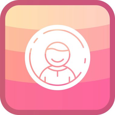 Bir kız simgesinin vektör illüstrasyonu