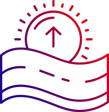 Bir harita simgesinin vektör illüstrasyonu