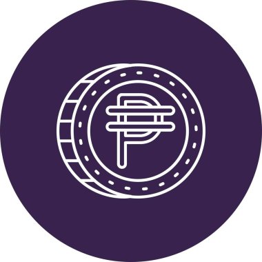 Vektör para simgesi çizimi