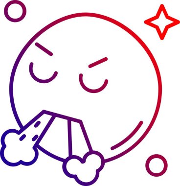 Uydunun şirin bir çizgi film ikonunun vektör çizimi