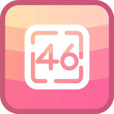 45 sayı simgesi, basit vektör illüstrasyonu