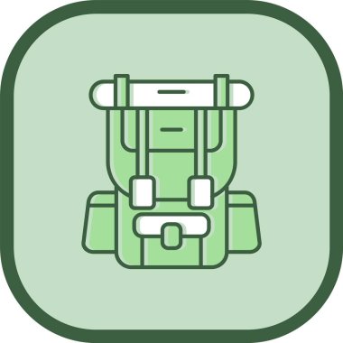 Eşsiz Bavul Vektör Satır Simgesi