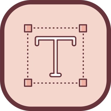 Bir harf simgesinin vektör illüstrasyonu