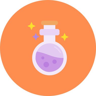 iksir, sihirli ikon, vektör illüstrasyonu