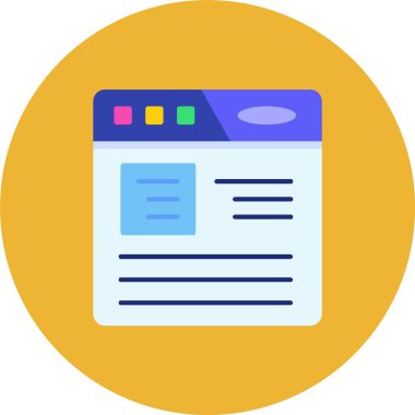 belge düz vektör simgesi