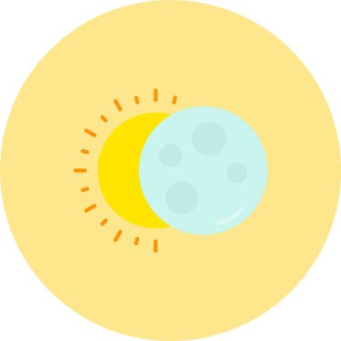 Ay. Web simgesi basit illüstrasyon