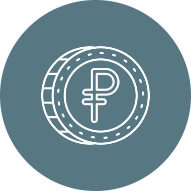 Eşsiz ble sikke vektör çizgisi simgesi